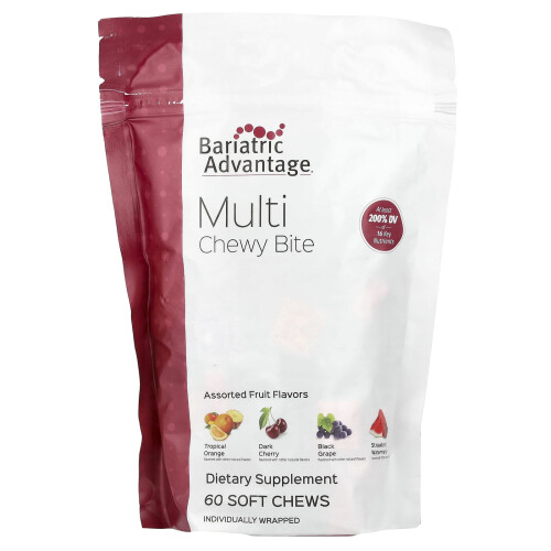 Bariatric Advantage, Multi Chique Bites, Assorted Fruit, 60 Soft Chews