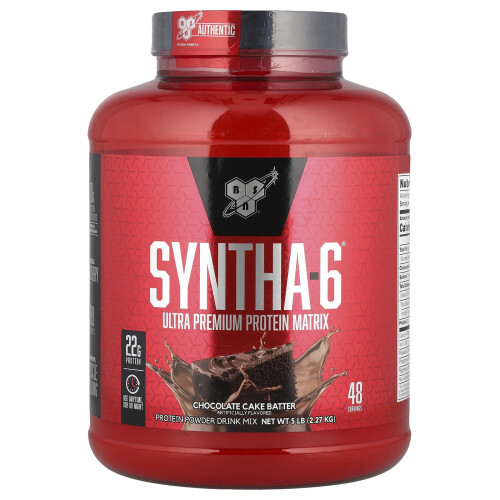 BSN Syntha-6, Matrix de Proteine Premium, Chocolate Cake Batter, 5 lb (2,27 kg)