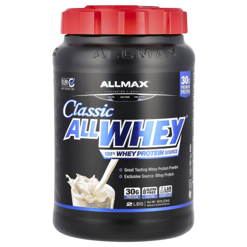ALLMAX, Classic AllWhey, 100% Weyei Eiwit, Vanilla, 2 lbs (907 g)