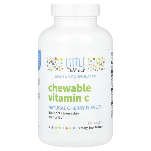 Little DaVinci, Smaakbare vitamine C, Natuurlijk Kers, 90 Tablets