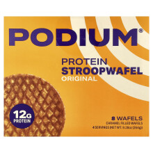 Podium Nutrition, Protein Stroopwafel, Origineel, 8 Wafels, 9,28 oz (264 g)