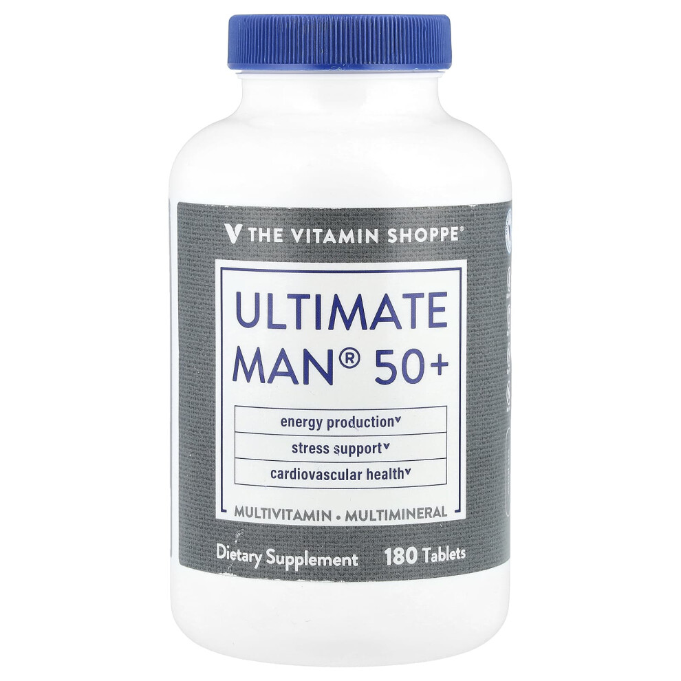 The Vitamin Shoppe , Ultimate Man 50+, Multivitamin & Multimineral, 180 Tablets