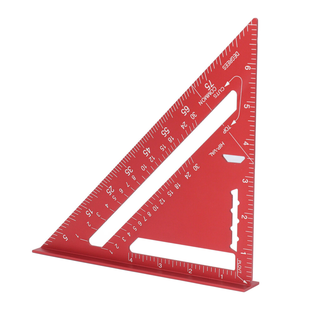 7In Aluminum Carpenter Square Rafter Ruler 90/45 Degree Triangular Tool 8461390918849