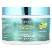 Mielle, Djup Hydrering 2-Minuters Djup Behandling, För Torr, Dehydrerad Hårtyp, Kalahari Melon & Aloe Vera, 12 oz (340 g)