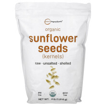 Micro Ingredients, Semillas de Girasol Orgánico, Sin Sal, 4 lb (1,814 g)