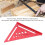 Regla triangular de aluminio de 7 pulgadas roja 17.78 cm 90 5
