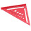 Regla triangular de aluminio de 7 pulgadas roja 17.78 cm 90 6