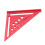 Regla triangular de aluminio de 7 pulgadas roja 17.78 cm 90 8