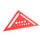 Regla triangular de aluminio de 7 pulgadas roja 17.78 cm 90 10