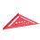 Regla triangular de aluminio de 7 pulgadas roja 17.78 cm 90 13