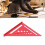 Regla triangular de aluminio de 7 pulgadas roja 17.78 cm 90 16
