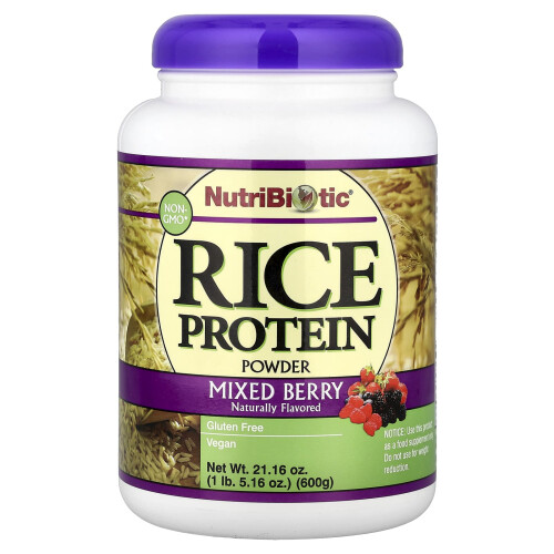 NutriBiotic, Ρύζι Προτεΐνης Πώρου, Mixed Berry, 1 lb, 5.16 oz (600 g)