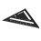 Escuadra de carpintero de 7 pulgadas, regla triangular negra 7