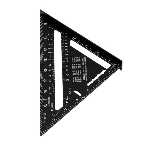 7in Aluminum Carpenter Square Rafter Triangle Tool 90/45 Measurement