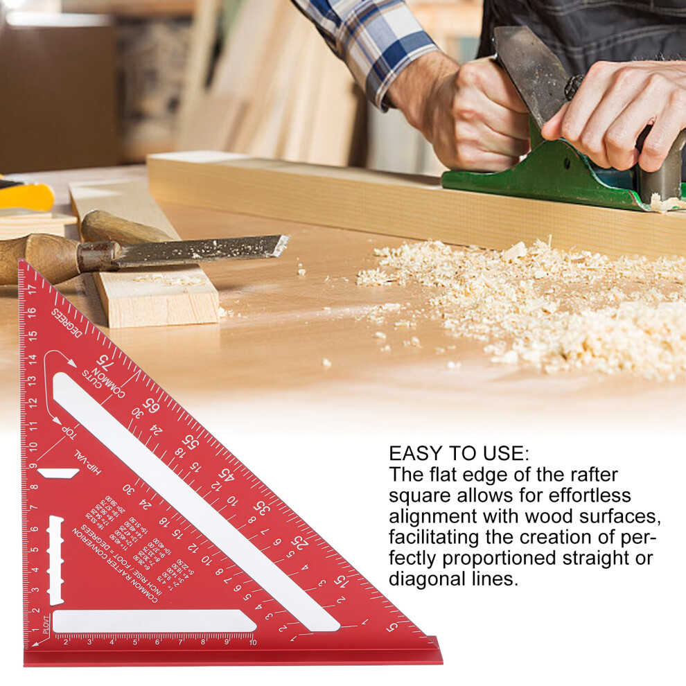 7" Aluminium Rafter Square, Dual Scale Etched