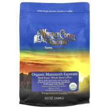Mt. Whitney Coffee Roasters, Organic Mammoth Espresso, Gezouten koffiebonen, Donkere roest, 12 oz (340 g)