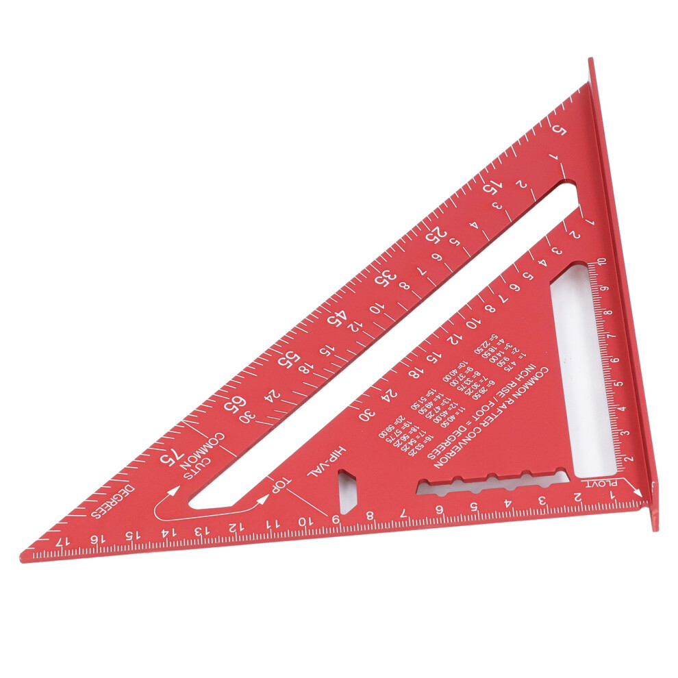 7 Inch Aluminium Rafter Square, Finish Red