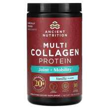 Ancient Nutrition, Multi Kollagen Protein, Led + Bevægelsesfrihed, Vanille, 7,48 oz (212 g)