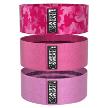 Sports Research, Sweet Sweat, Bandas de Cadera, Rosa, 3 Bandas