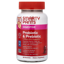 SmartyPants, Digestive, Probiotic & Prebiotic Gummies, Včelie mlieko, 60 Gummies