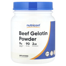 Nutricost, Beef Gelatine Poeder, Ongevoopt, 32,4 oz (907 g)