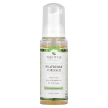 Soapberry Zacht Bubbels Gezichtsreiniger Reiniger, Vrije Olie, pH Gelijkgesteld voor Vette, Gevoelige Huid, Wakkere Pepermunt, 4 fl oz (120 ml)