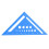 Regla triangular de 7 pulgadas de aleación de aluminio 17,78 cm azul 3