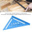7 Inch Aluminum Triangle Ruler Woodworking Rafter Square Blue 4