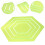 4Pcs Quilting Ruler Multi-use Patchwork Templates Hexagon Cutter Template Acrylic Ruler or Quilting 3