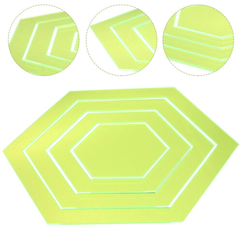 4Pcs Quilting Ruler Multi-use Patchwork Templates Hexagon Cutter Template Acrylic Ruler or Quilting 2