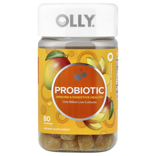 OLLY, Probiotikgummis, Tropical Mango, 80 Gummis