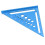 Regla triangular de 7 pulgadas de aleación de aluminio 17,78 cm azul 13