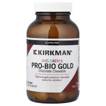 Kirkman Labs, Pro-Bio Gold Comestível para Crianças, Chocolate, 90 Comprimidos