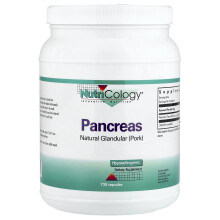 Nutricology, Pancreas, Natural Glandular (Pork), 720 Kapsulí (425 mg na Kapsulu)