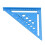 7 Inch Aluminum Triangle Ruler Woodworking Rafter Square Blue 16