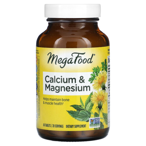 MegaFood, Calcio & Magnesio, 60 Comprimati