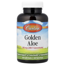 Carlson, Aloe Dourado, 100 mg, 60 Géis Macios