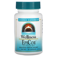 Source Naturals, Bienestar, EpiCor con Vitamina D-3, 500 mg, 30 Cápsulas