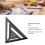12 Inch Aluminum Rafter Square 45/90 Degree Triangular Ruler Black 3