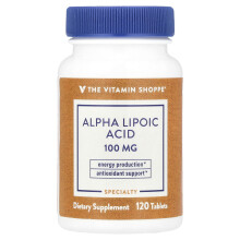 The Vitamin Shoppe, Alfa-Lipoinsyre, 120 Tabletter