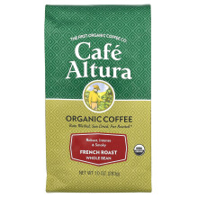 Cafe Altura, Orgaaninen Kahvi, Kokonainen Pähkinä, Ranskalainen Roast, 10 oz (283 g)