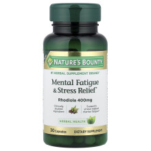 Nature's Bounty, Mental Fatigue & Stress Relief, 400 mg, 30 Kapsler