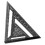 12 Inch Aluminum Rafter Square 45/90 Degree Triangular Ruler Black 8