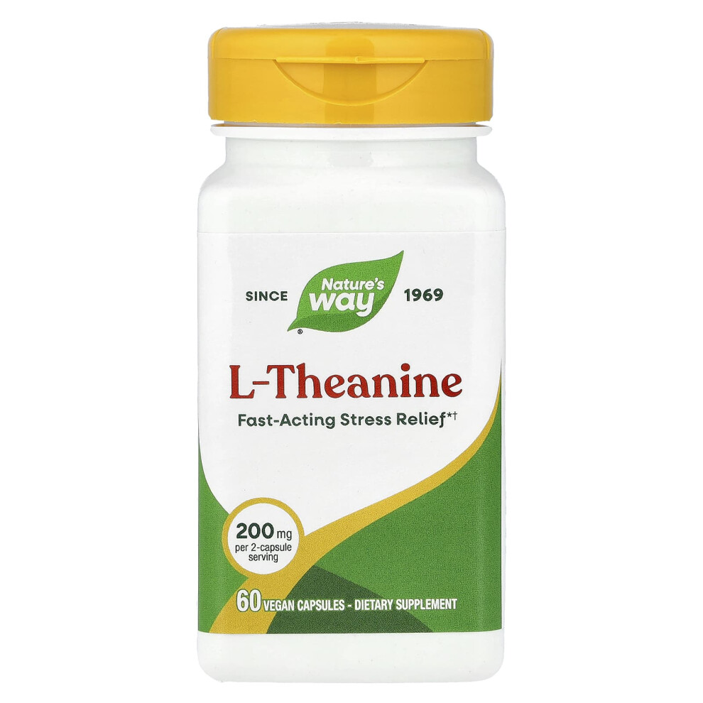 Nature's Way , L-Theanine, 60 Vegan Capsules (100 Mg Per Capsule)