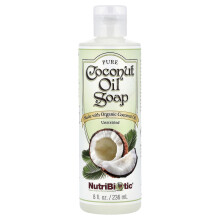 NutriBiotic, Pure Coconut Oil Soap, Unscented, 8 fl oz (236 ml)