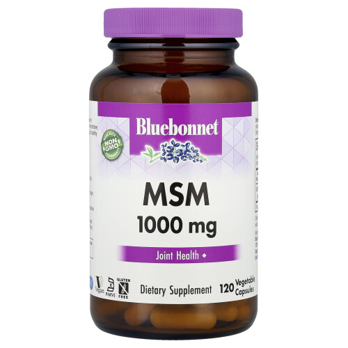 Bluebonnet Nutrition, MSM, 1,000 mg, 120 Vegetable Capsules