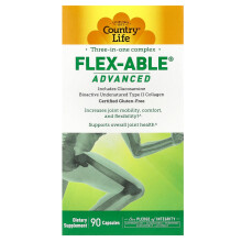 Country Life, Drie-in-Eén Complex, Flex-Able Advanced, 90 Capsules