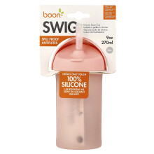 Swig Silicone Straw Cup, 6m+, Pink, 9 oz (270 ml)