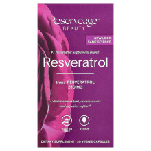 Reserveage Beauty, Resveratrol, 250 mg, 30 Veggie Capsules