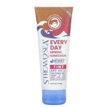 Stream2Sea, Iedere Dag Mineralen Zonnebrand, SPF 45, Neutraal, 2,5 fl oz (75 ml)